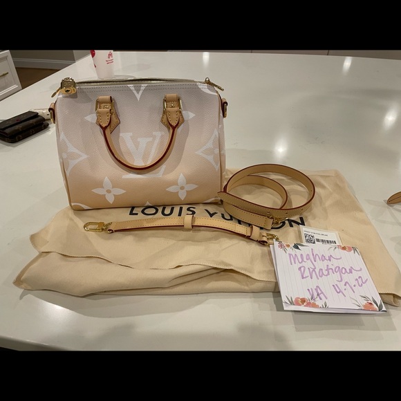 Brand new never carried Louis Vuitton Speedy 25 By the Pool Brume - Picture 8 of 9